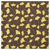 Tissu Motif Feuille de Ginkgo jaune (Échantillon)