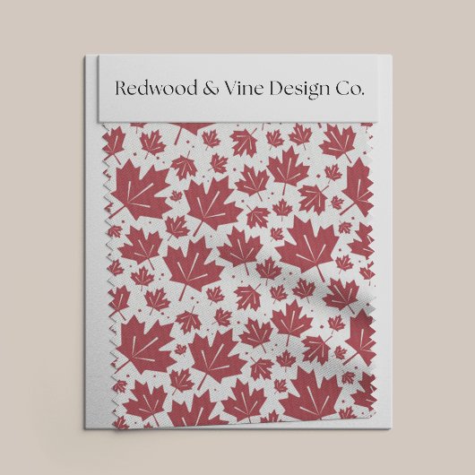 Tissu Motif Feuille de Red Maple