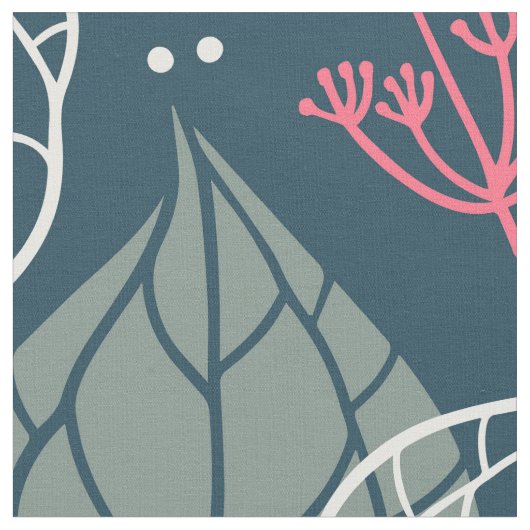 Tissu Motif feuille tropical stylisé (Fermer)