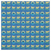 Tissu Motif Fleur de Cookie Monster (Échantillon)