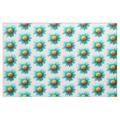 Tissu Motif Fleur sauvage bleu (Yard)