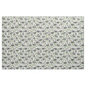 Tissu Motif Fleurs noires (Yard)