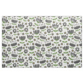 Tissu Motif Fleurs noires (Fat Quarter)
