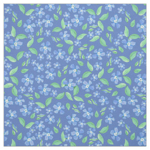 Tissu Motif floral assez écervelé de vert bleu de