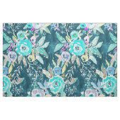 Tissu Motif floral bleu foncé d'aquarelle de Boho (Fat Quarter)