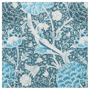 Tissu Motif floral bleu William Morris Préraphaélites