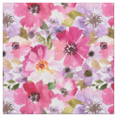 Tissu Motif floral d'aquarelle d'été (fermé)