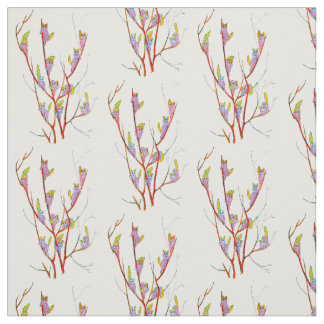 TISSU MOTIF FLORAL DE SAULE DE CHAT DE CHATON D'ENFANT