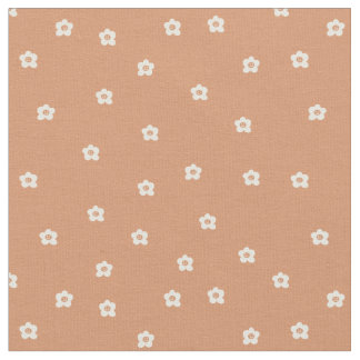 Tissu Motif floral ludique d'Halloween avec sourire rétr
