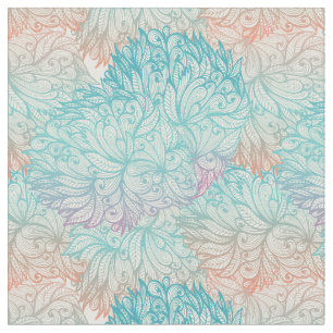 Tissu Motif floral multicolore de griffonnage