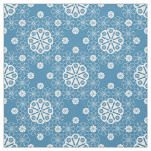 Tissu motif floral ouvert Abstrait en bleu clair