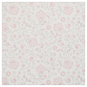 Tissu Motif floral rose-clair élégant
