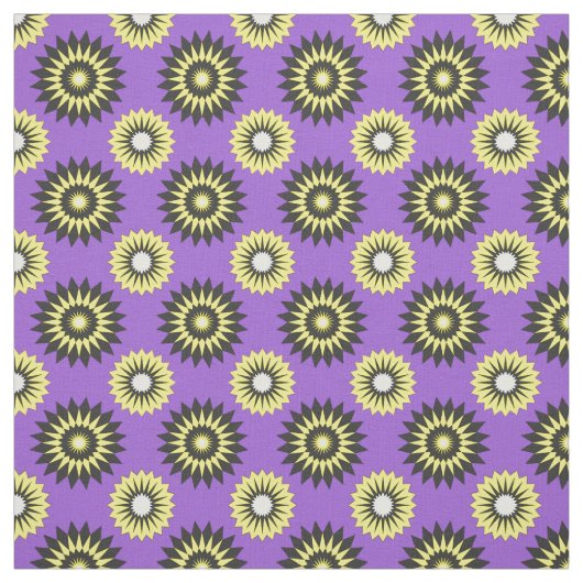 Tissu Motif floral violet continu de fierté non-binaire (Échantillon)