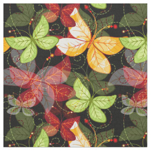 Tissu Motif foncé d'automne