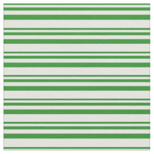 Tissu Motif Forest Green & Mint Cream Stripes