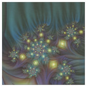 Tissu Motif fractal bleu abstrait éclairé (Fermer)