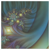 Tissu Motif fractal bleu abstrait éclairé (Échantillon)