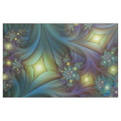 Tissu Motif fractal bleu abstrait éclairé (Fat Quarter)