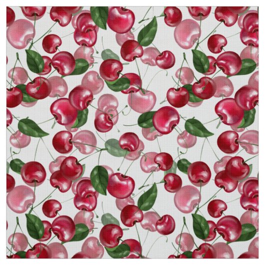 Tissu Motif Fruit cerise (Échantillon)