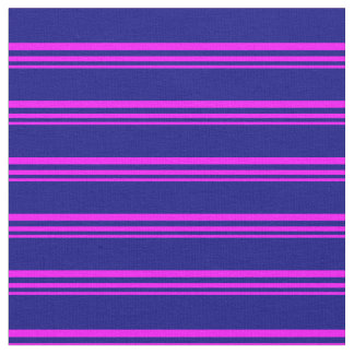 Tissu Motif Fuchsia et Blue Stripes