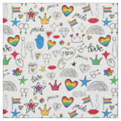 Tissu Motif gay pride Doodle (fermé)