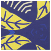 Tissu Motif géométrique Abstrait triangle jaune bleu (Fermer)