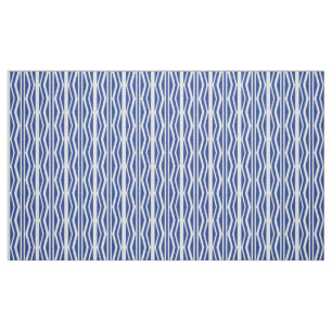 Tissu Motif géométrique blanc bleu abstrait
