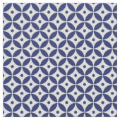Tissu Motif géométrique bleu et blanc océan. Côtier (Détail)
