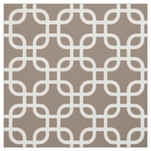 Tissu Motif géométrique de liens de Taupe