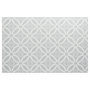 Tissu Motif géométrique gris et blanc