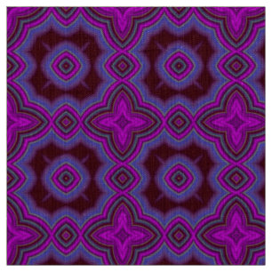 Tissu Motif géométrique marocain bleu et violet