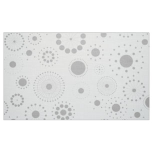 Tissu Motif géométrique moderne blanc et gris