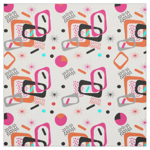 Tissu Motif géométrique moderne du milieu du siècle
