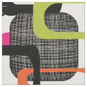 Tissu Motif géométrique moderne du milieu du siècle funk (Fermer)
