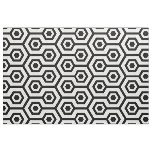 Tissu Motif géométrique moderne en noir et blanc