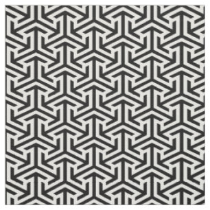 Tissu motif géométrique noir et blanc