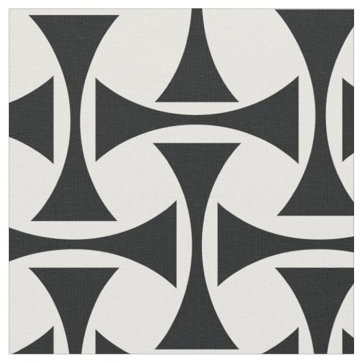 Tissu Motif géométrique noir et blanc (Fermer)