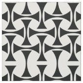 Tissu Motif géométrique noir et blanc (Échantillon)