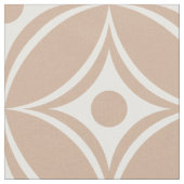 Tissu Motif Géométrique Rétro Blanc Et Tan (Fermer)