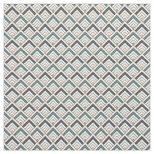 Tissu Motif géométrique turquoise
