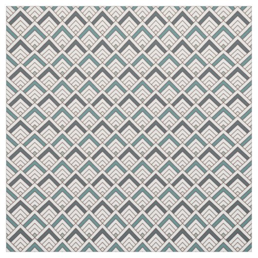 Tissu Motif géométrique turquoise (Échantillon)