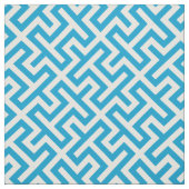 Tissu Motif géométrique turquoise blanc abstrait (Échantillon)
