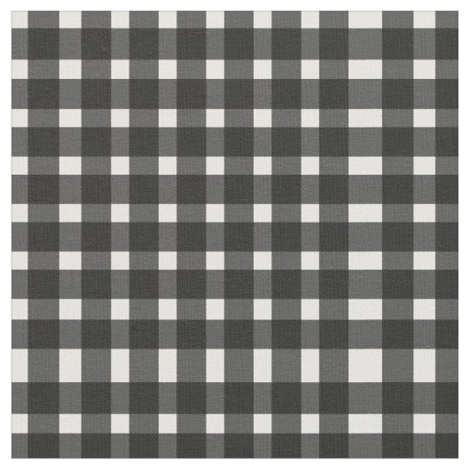Tissu Motif Gingham Noir Blanc (Fermer)