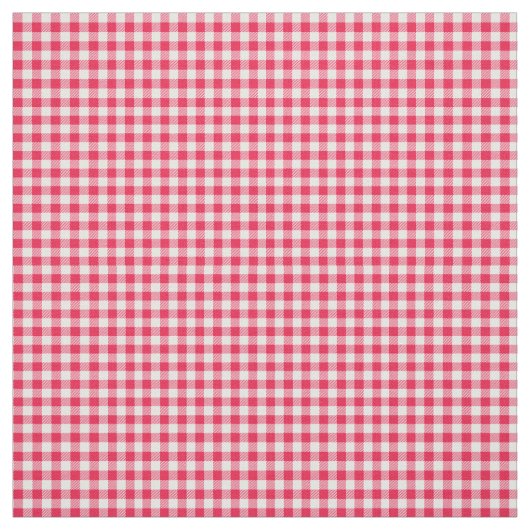 Tissu Motif Gingham Rouge et Blanc Classique Rustique (Échantillon)