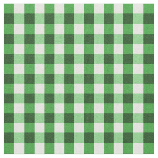 Tissu Motif Gingham Vert Forêt (Fermer)