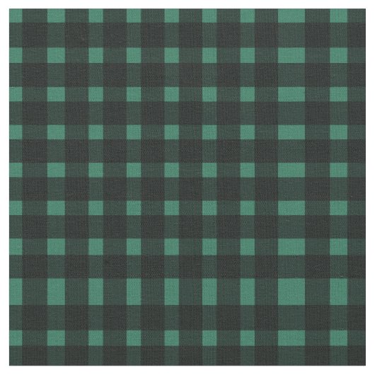 Tissu Motif Gingham Vert Noir  (Fermer)