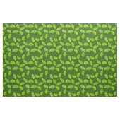 Tissu Motif Ginkgo sur vert foncé (Yard)