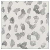 Tissu Motif girly chic d'impression de guépard d'argent (Fermer)