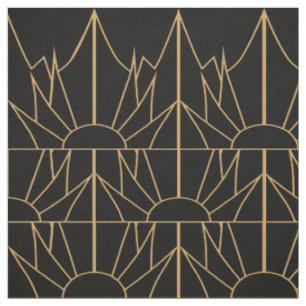 Tissu Motif Gold et Black Art Déco