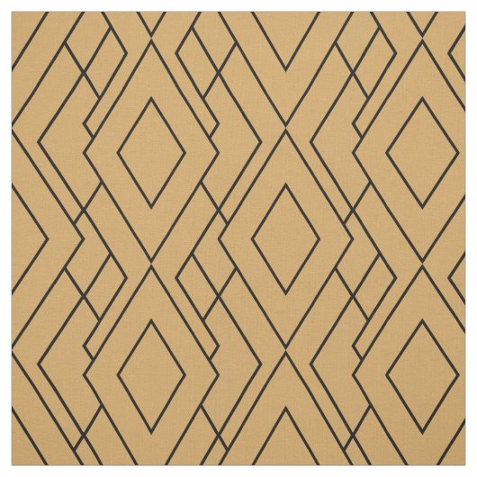Tissu Motif Gold et Black Art Déco (Échantillon)